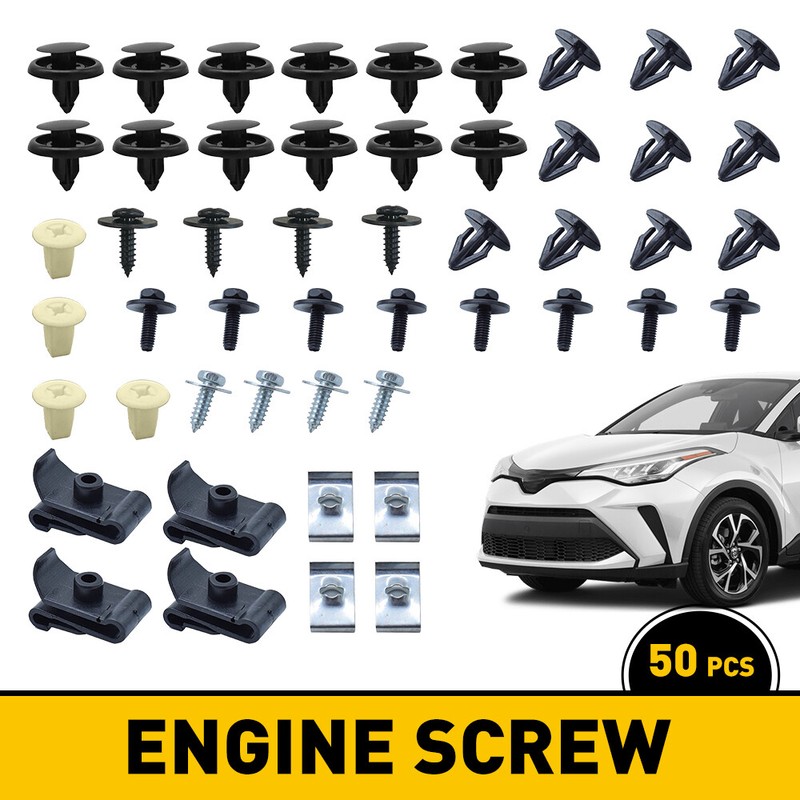 50x Fit For Toyota Engine Cover Clip Screw Undertray Splash Liner Fastener New