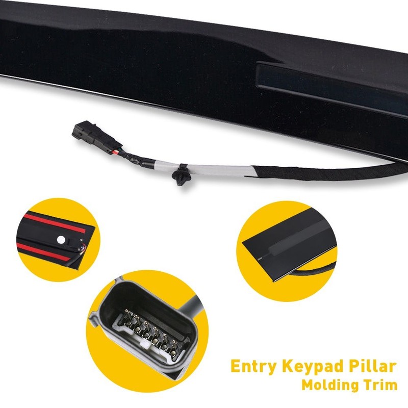 Left Driver Side Door Entry Keypad Pillar Molding Trim For 2011-19 Ford Explorer gallery