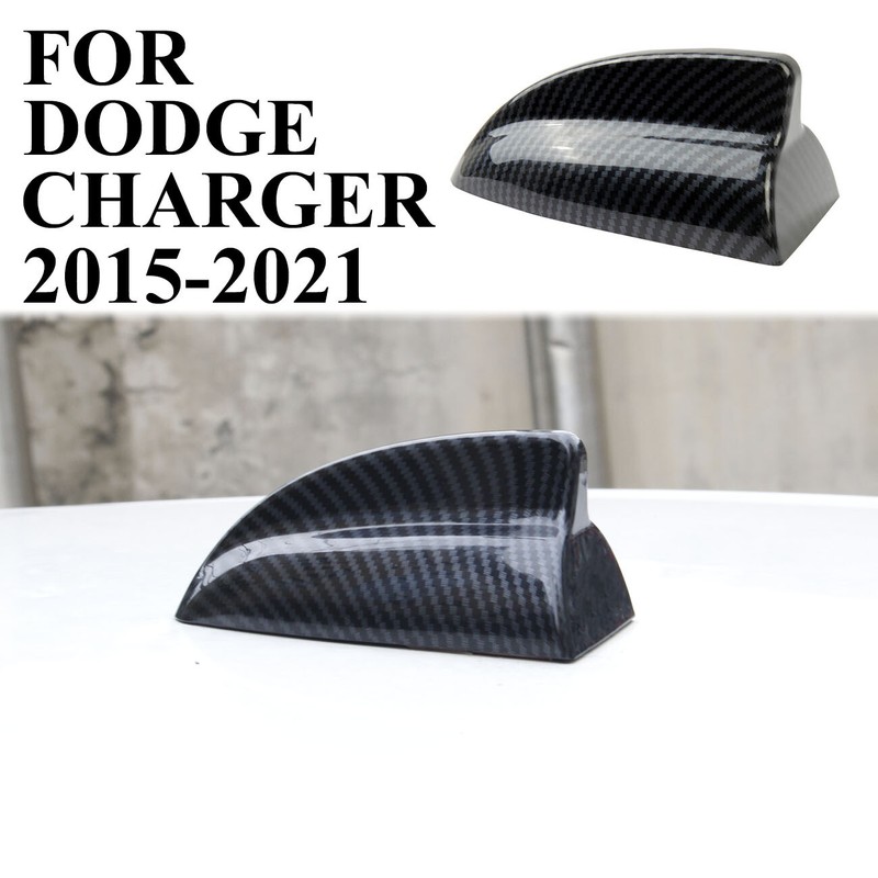 Carbon Fiber Style Roof Antenna Shark fin Shape Cover Trim for Dodge Charger