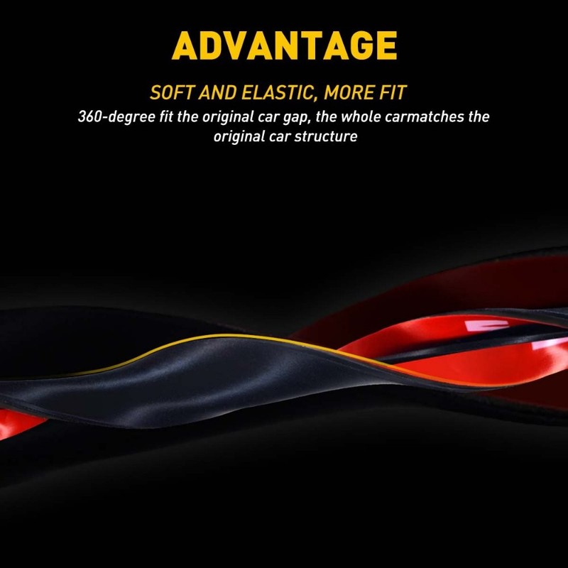 Rubber Seal Edge Trim For Car Door Window Hood Anti Noise Weather Strip Black gallery