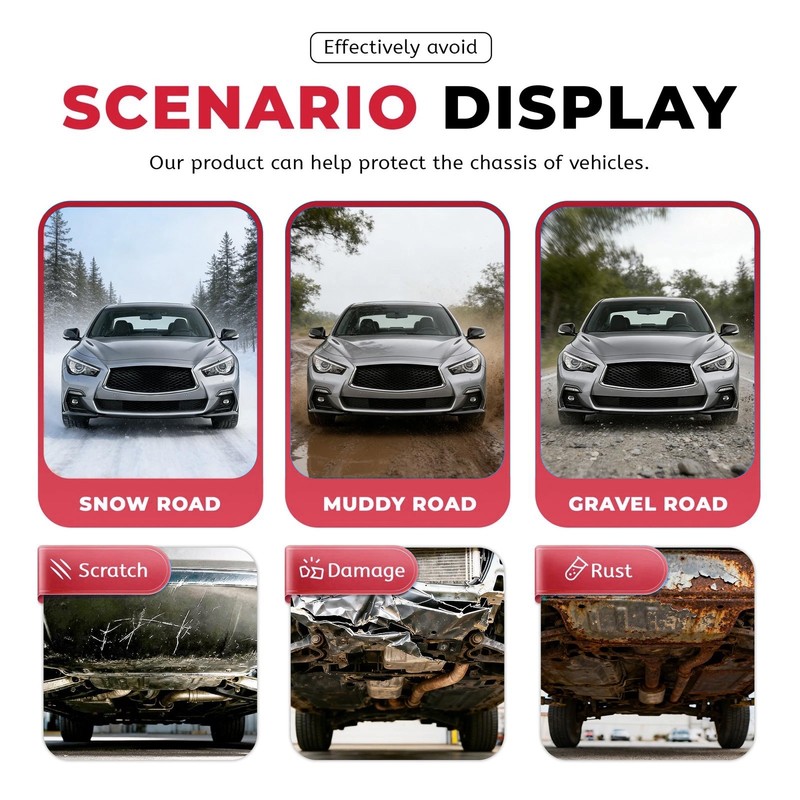 For Infiniti Q50 Q60 2014-2024 758904GE1A Front Engine Splash Shield Under Cover gallery