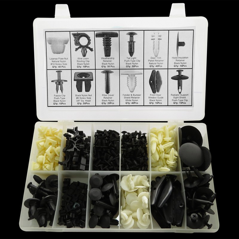 345 Clip Door Radiator Fender Bumper Shield Push Type Retainer Assortment For GM