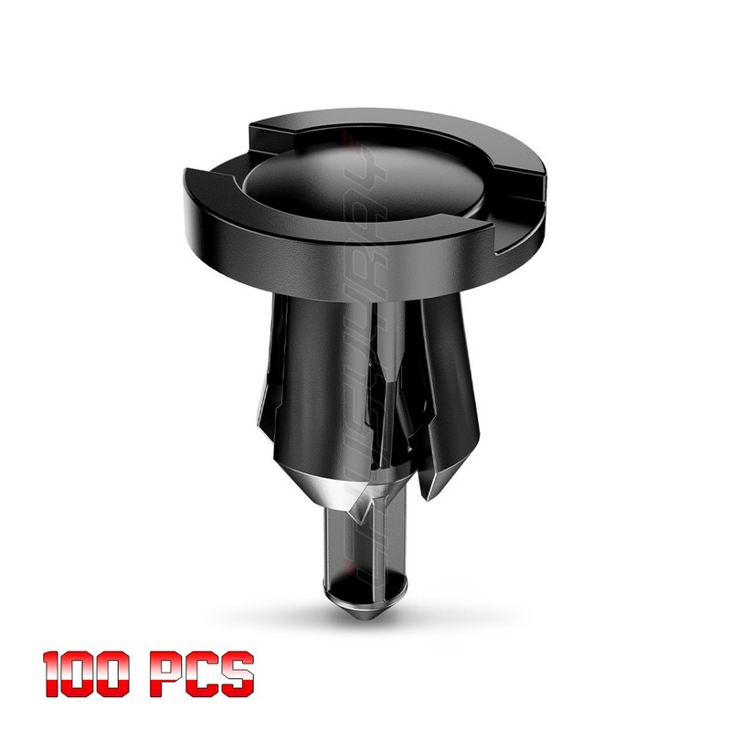 100 Pcs Clips Fastener Bumper Hood Fender Push Rivets Retainer for Honda Acura gallery