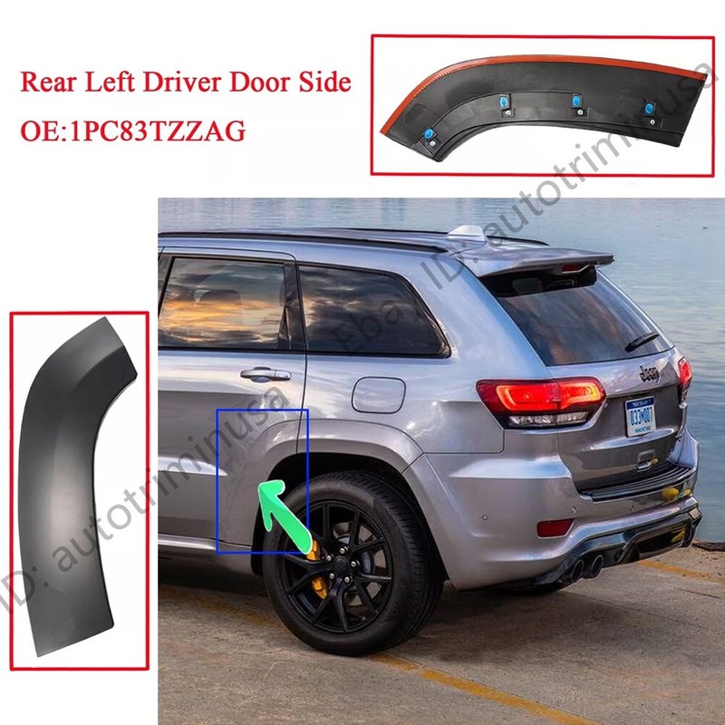 Rear Door Fender Flare for 2012-21 Jeep Grand Cherokee SRT/SRT8/TRACKHAWK/SUMMIT