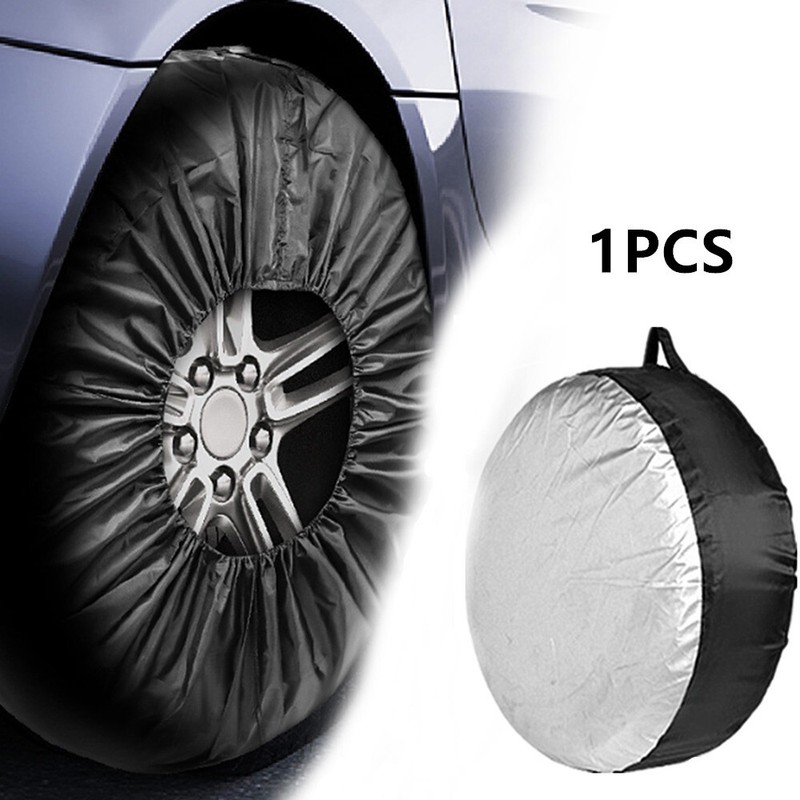 80*47cm Polyester Car Spare Tire Storage Cover Waterproof SUV Wheel Protector 1X gallery