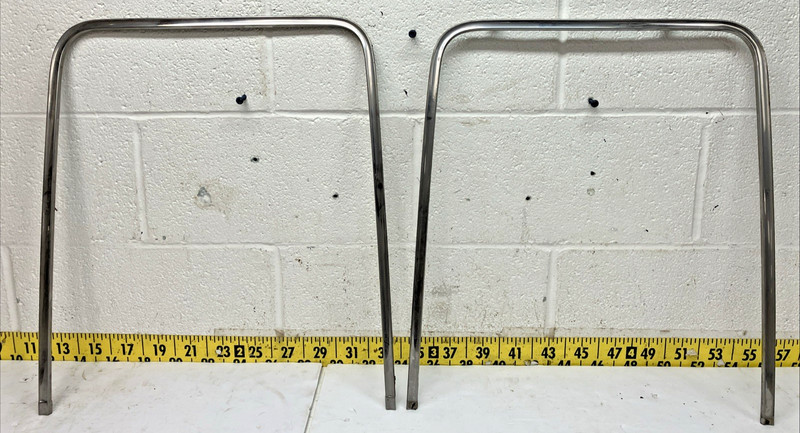 Used OEM GM 2 Piece Set 4 Door Rear Windshield Exterior Trim 1957 Buick (SVM161)