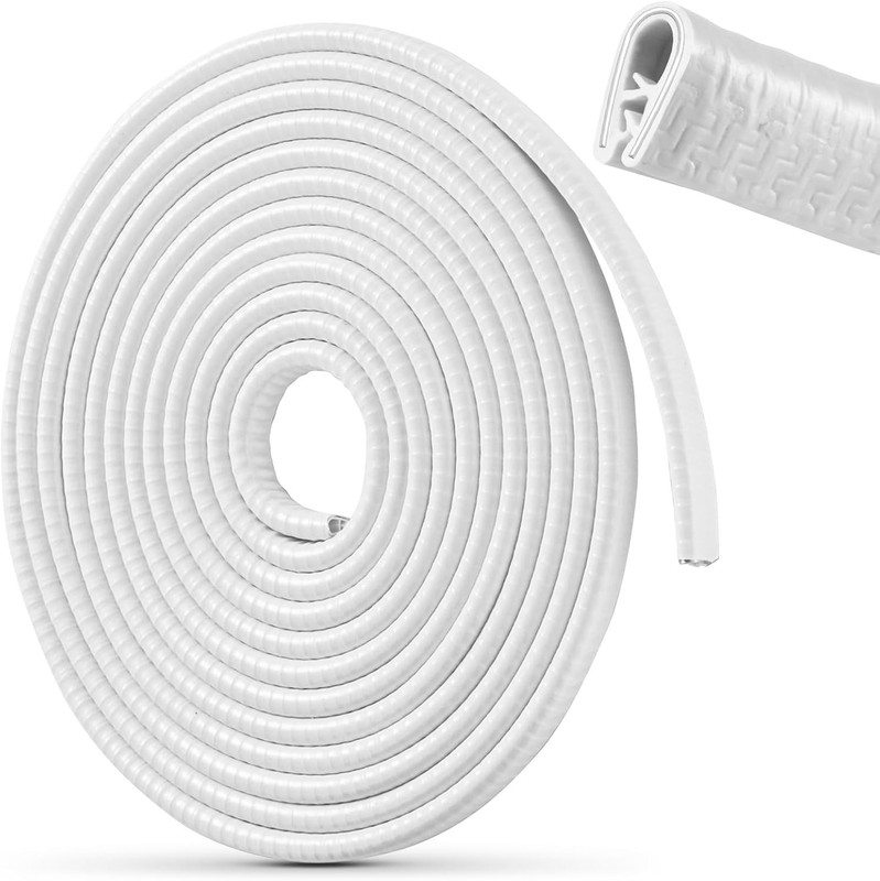 White Rubber Door Edge Trim, 32Ft for Protection Against Dings and Collisions gallery
