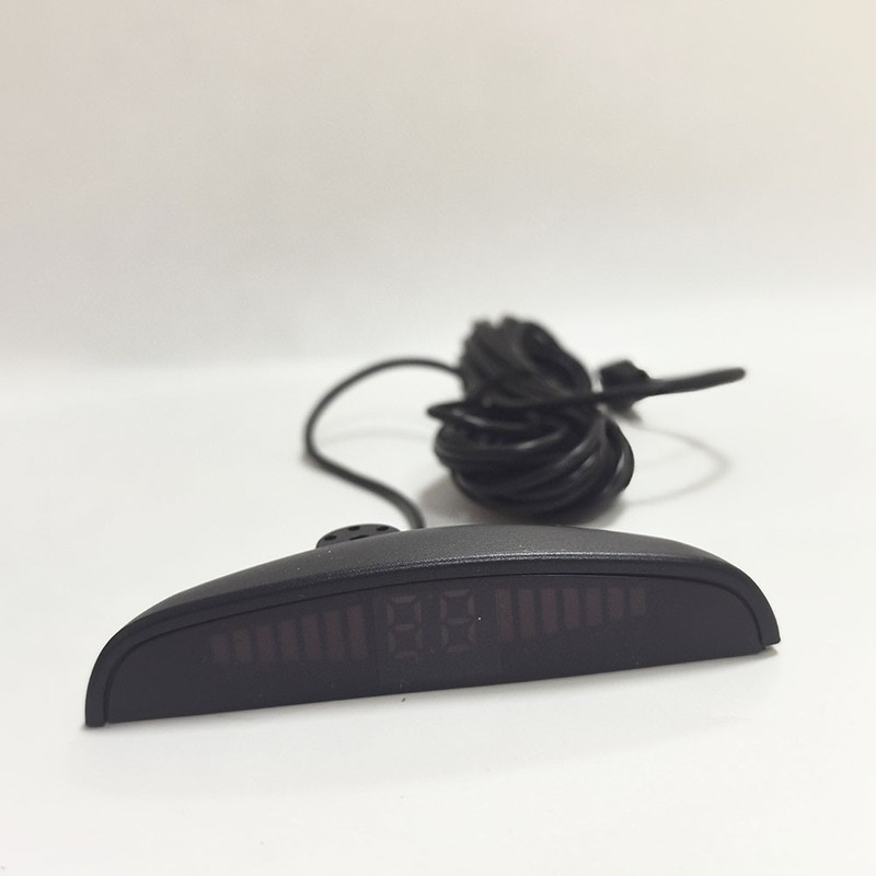 White Car 4 Parking Backup Sensors Kit LED Display Reverse Radar Sound Alert USA gallery