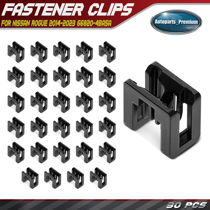 30Pcs 13mm X 20mm Nylon Cowl Grille Clip Retainers for Nissan Rogue 2014-2023
