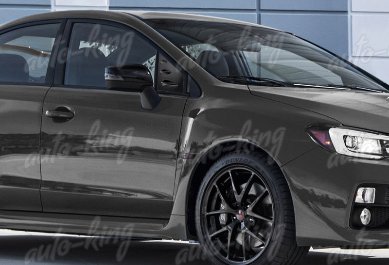 FIT SUBARU WRX STI SEDAN/4DR BLACK ABS SIDE WINDOW LOUVERS SCOOP COVER VENT PAIR