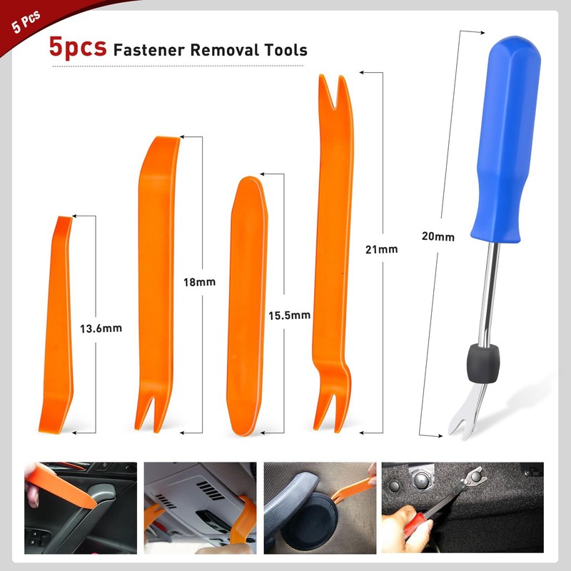 1295PCS Car Retainer Auto Fasteners Body Trim Clips Pin Rivet Bumper Kit Plastic gallery