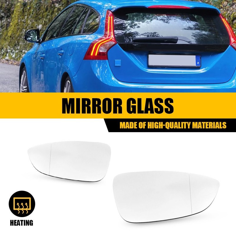 Driver Passenger Side Mirror Glass Heated For Volkswagen Eos 2009-16 Passat 2012
