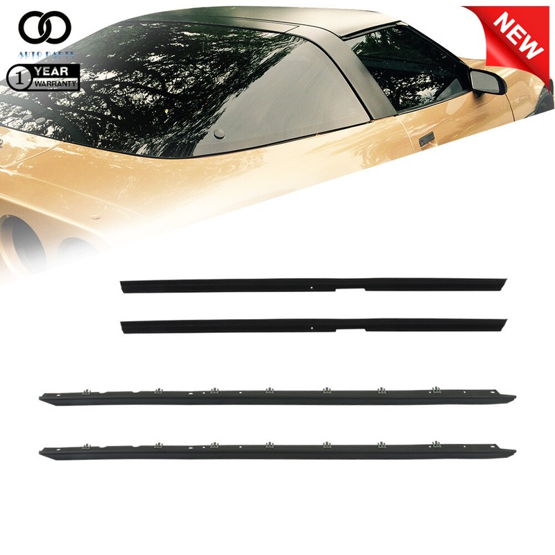 For 1984-1989 Chevy Corvette Window Sweep Weatherstrip Felt Seal Kit 4Pcs
