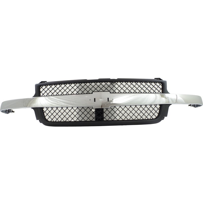 Grille Assembly For 2001-2002 Silverado 2500 HD Silverado 3500 Black Shell