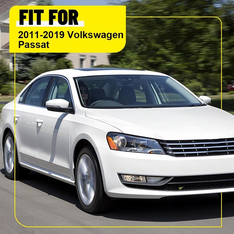 6PCS For 2011-19 Volkswagen Passat Glossy Black Pillar Post Door Trim Decor US N gallery
