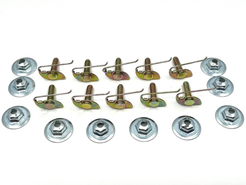 7/16″-5/8″ Body Fender Door Quarter Trim Moulding Molding Clips Nuts (10) F
