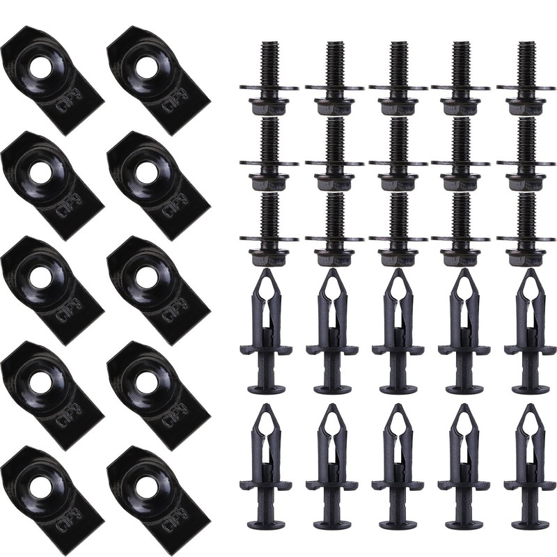 35PCS For Mercedes-Benz Engine Under Cover Splash Shield M6 Bolts U-nut Clips gallery
