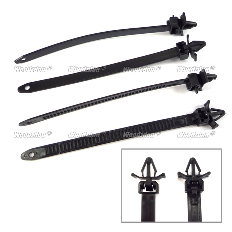 100x Releasable Push Mount Cable Zip Tie Wire Harness 142mm for Honda for Mazda