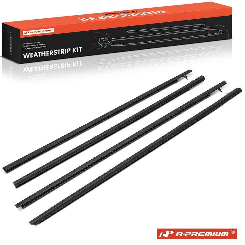4x Door Weatherstrip Window Moulding Trim Belt Front & Rear for Honda HR-V 16-22