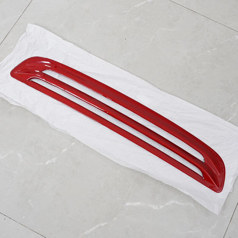 1x For Civic Type R FL5 2023+ Carbon Fiber Red Hood Vent Air Scoop Trim Cover gallery