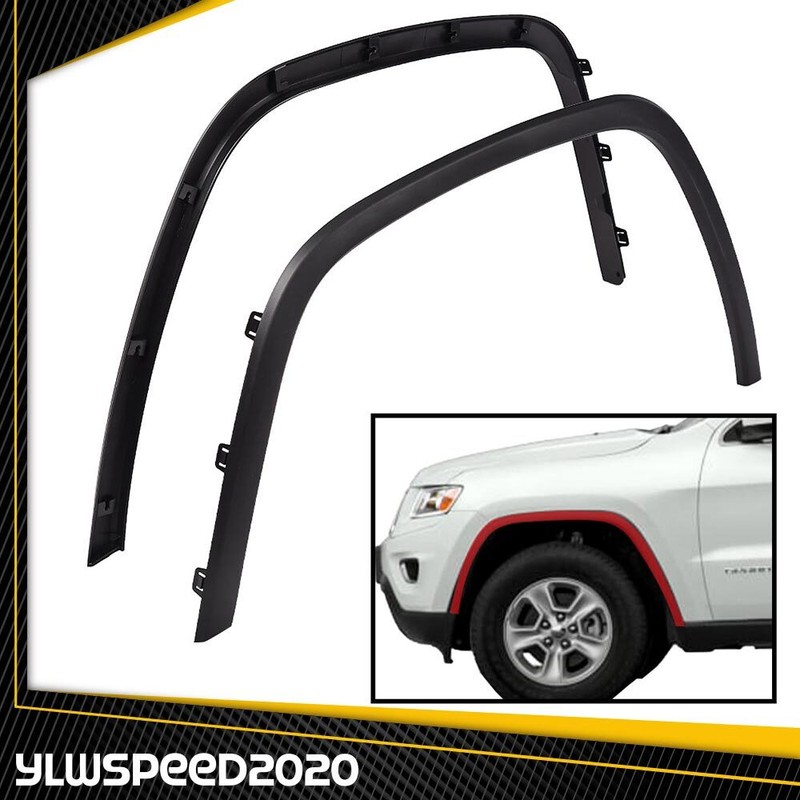 PAIR FRONT FENDER FLARES LEFT & RIGHT SIDE FIT FOR JEEP GRAND CHEROKEE 2011-2016