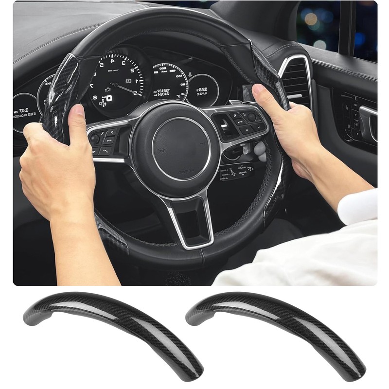 15″ Clip on Car Carbon Fiber Steering Wheel Cover No-slip Protector For INFINITI