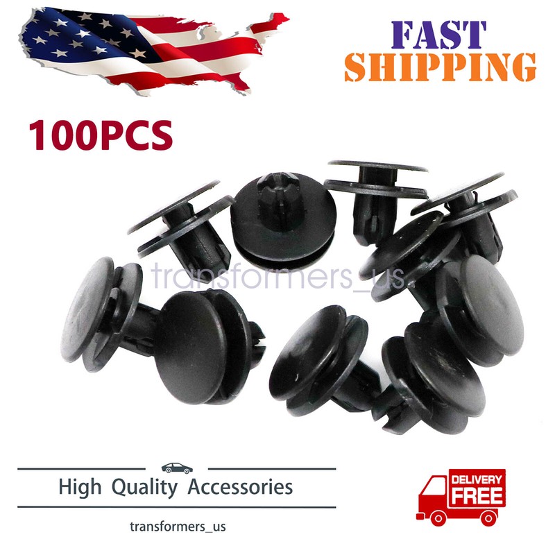 NEW 100 Pcs Fender Push Type Retainer Clips Fit for Honda Acura 91501-TRO-003