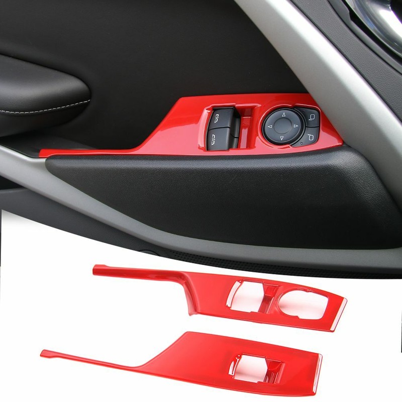 Interior Window Lift Control Switch Panel Trim Cover For Chevrolet Camaro 2017+