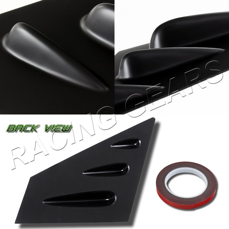 BLACK ABS SIDE WINDOW LOUVERS SCOOP COVER VENT FIT 15-21 SUBARU WRX STI SEDAN gallery