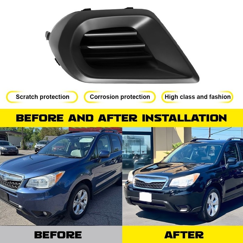 Fit Subaru Forester 2014-2016 Front Bumper Fog Light Bezel Cover Cap Accessories gallery
