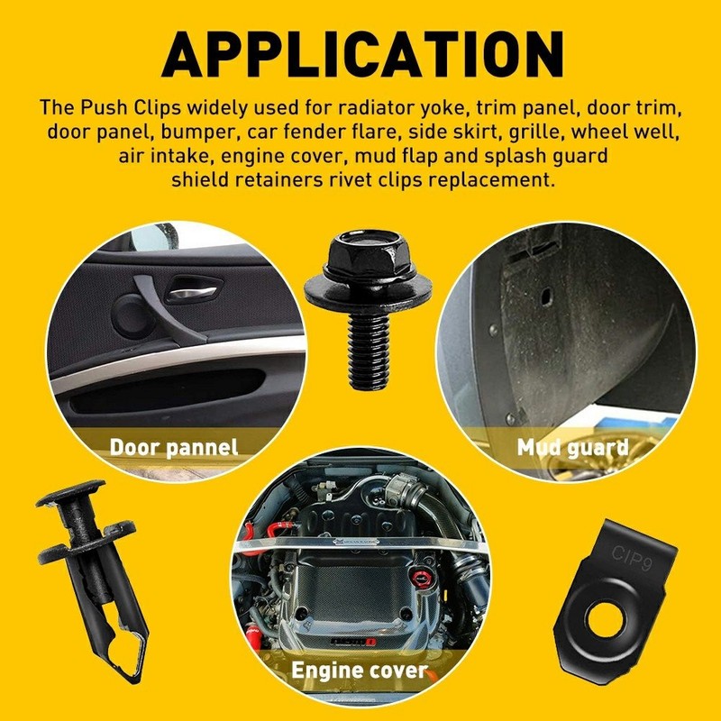 ENGINE COVER UNDER SHIELD SPLASH BODY GUARD BOLT FASTENER CLIP U-NUT FOR HONDA gallery