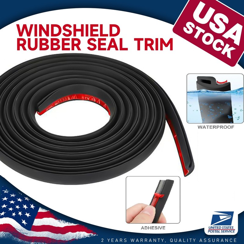 For Ford Models Car Windshield Weather Seal Rubber Trim Molding Cover 10 Feet