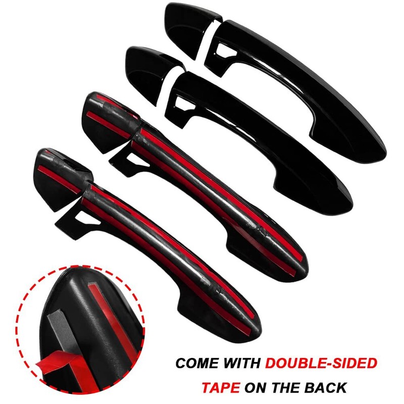 Door Handle Cover Trim Exterior Accessories For Ford Fusion 2013-2019 Black gallery