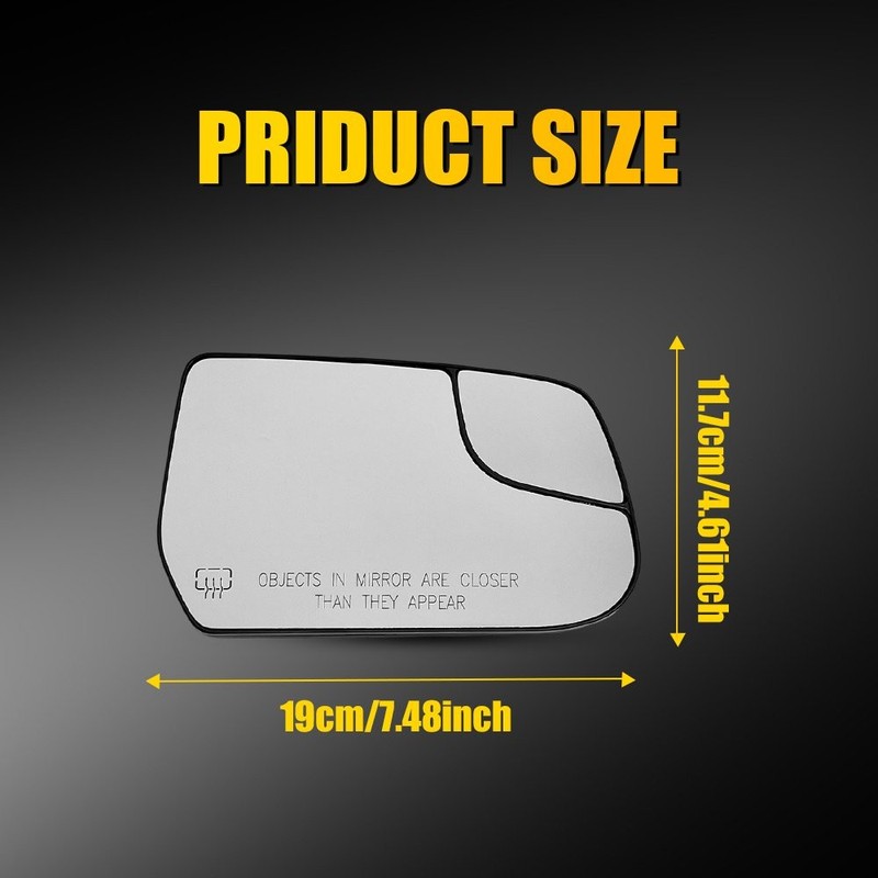 Heated Passenger Side Mirror Glass with Spotter for 2010-17 Equinox Terrain 1-5X gallery