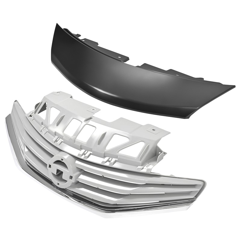 Front Upper Bumper Grille & Cover Assembly For Nissan Versa Note 2014-2017 Gray gallery