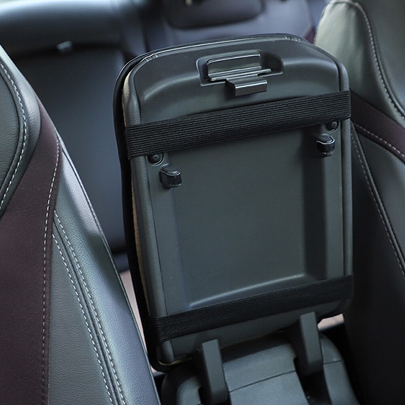 1x Car Armrest Box Pad Cover Center Console Protector Mat Accessories Black&Red gallery