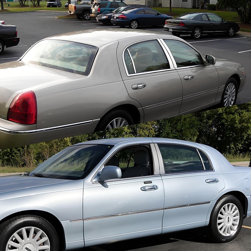 6PCS Fit For Lincoln Town Car 1998-2011 Chrome Pillar Posts Door Side Trim Cover gallery