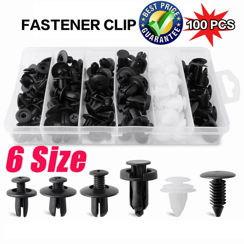 Fit Ford 100PCS Bumper Hood Clips Retainer Rivet Fastener Fender Push Pin USA