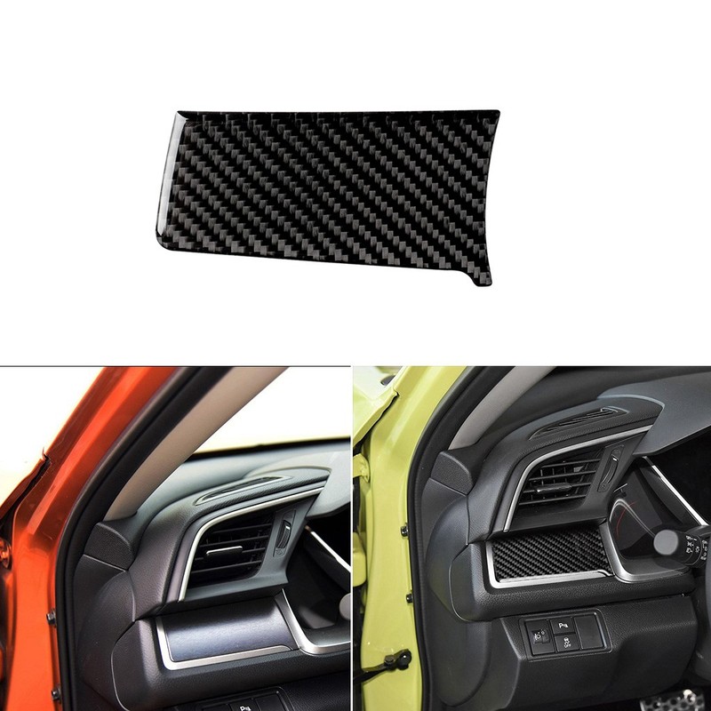 For Civic 10th 16-19 Real Carbon Fiber Left Center Console Trim Trim