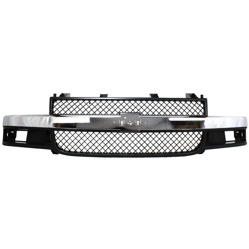 Grille Assembly For 03-23 Chevrolet Express 3500 2500 03-14 GMC Savana 1500 Gray