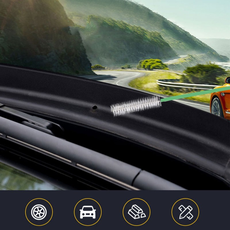 Car Drain Cleaner Flexible Scupper Clean Brush Tool Wiper Wheel Sunroof Dredge gallery