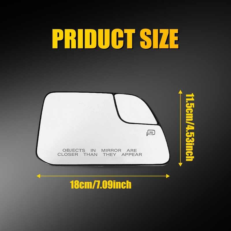 Mirror Glass Heated w/Blind Spot & Backing Plate Right For Ford Edge 11-14 1-10X gallery