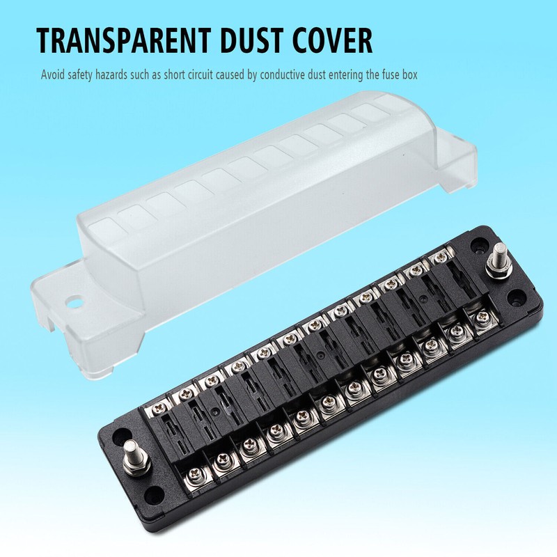 DC 12V-32V 12 Way Waterproof Blade Fuse Box Block Fit For Car Truck Marine New gallery