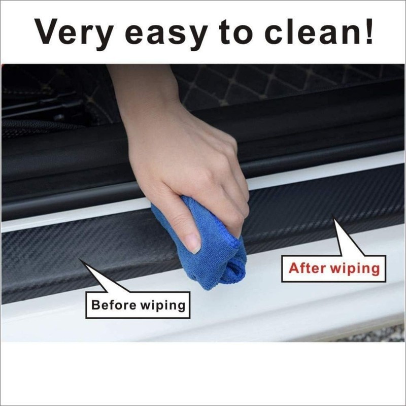 4PCS 4D Door Sill Protector Carbon Fiber Premium Leather Cover For Colo4x4rado gallery