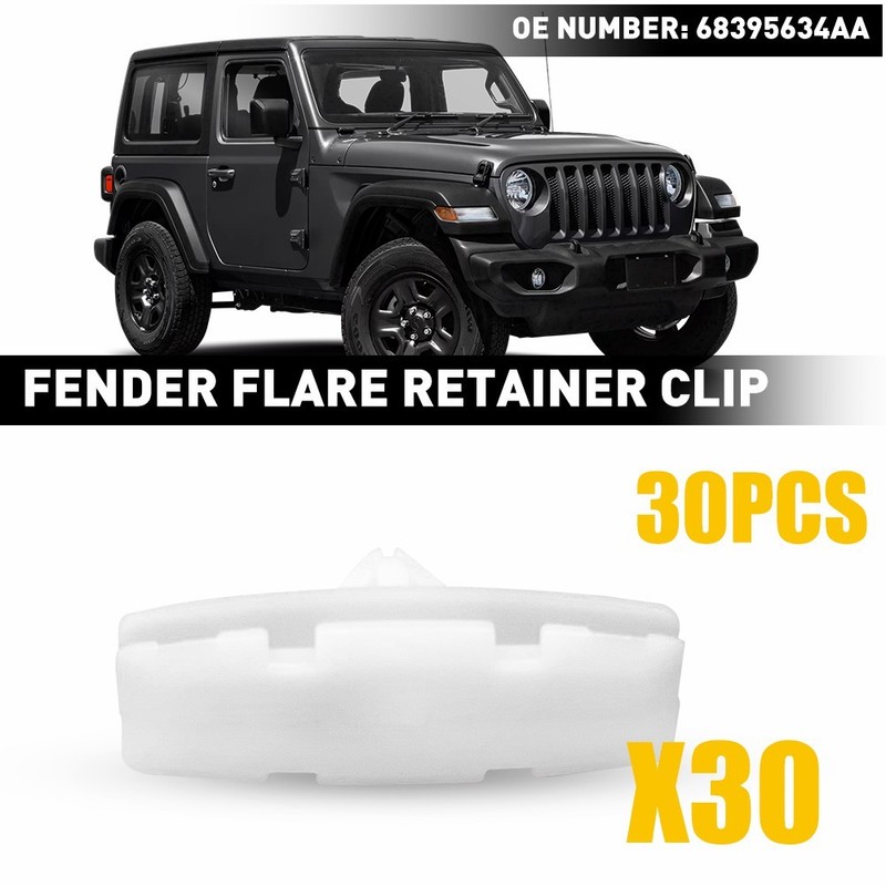 30Pcs For Jeep Wrangler JL 18-20 Gladiator 2020 Fender Flare Retainer Clips