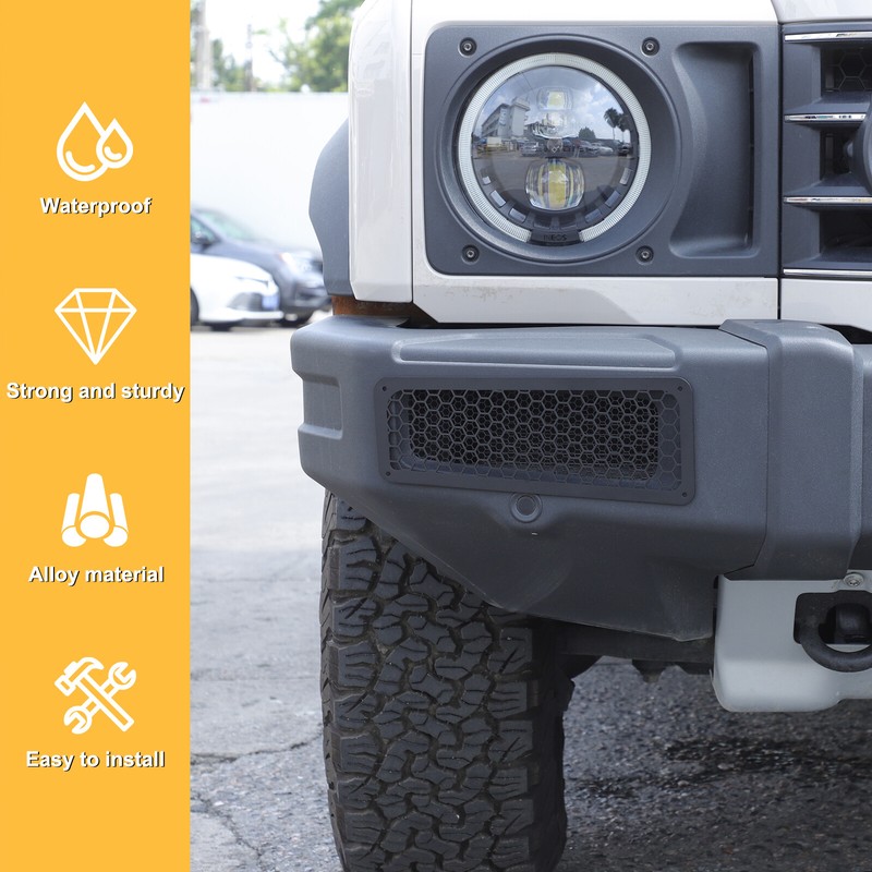 Front Bumper Carbon Steel Black Mesh Grille Insert For Ineos Grenadier 2022-2024 gallery