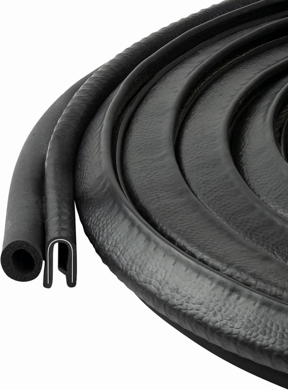 Trim Seal with Side Bulb | PVC Plastic Trim with EPDM Rubber Bulb Seal 20 Feet gallery
