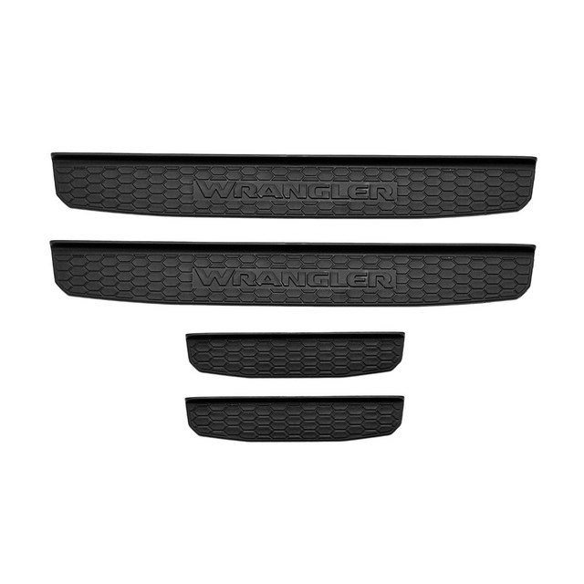 82215394 Jeep Wrangler JL Black Door Sill Guards 4 Door (2018-2024) Mopar OEM