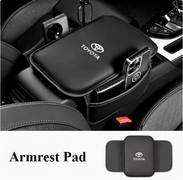 Car Memory Foam Leather Armrest Cushion Cover Center Console Box Pad for Toyota gallery