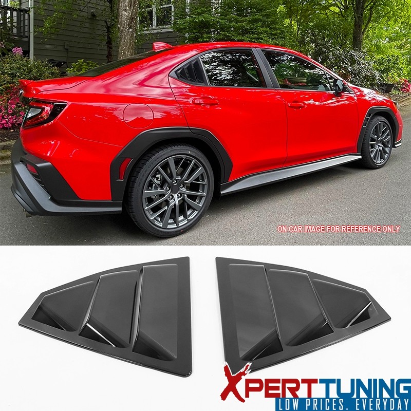 Fits 22-26 Subaru WRX Sedan 4-Door Side Window Louver Vents PC Unpainted Black